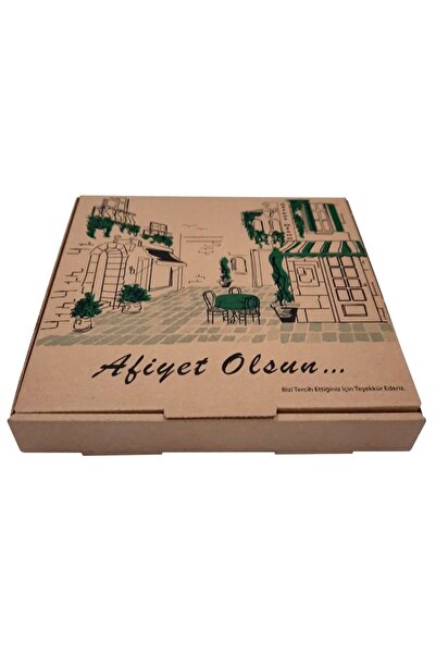 EFEPA Karton Pizza Pide Kutusu 22x22x3,5 Cm. ( 100'lü Paket )