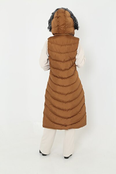 KMKkombin Women's Padded Long Puffer Vest