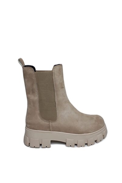 Modavien Γυναικείες μπότες με ελαστική χοντρή σόλα από βιζόν Marjin