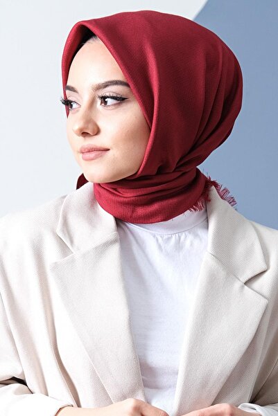 Zerruba Βαμβακερό κασκόλ Βουργουνδίας