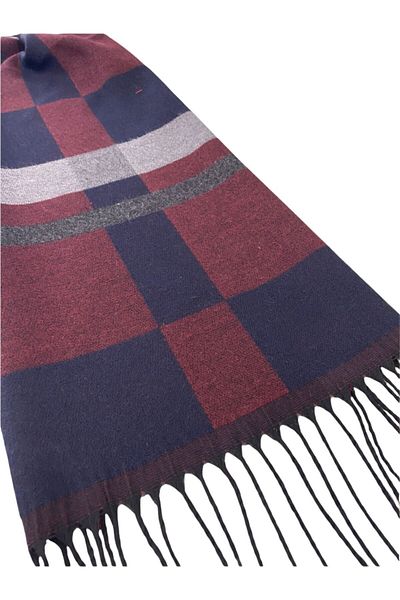 Sarar Plaid Pattern Mixed Color Scarf M-14