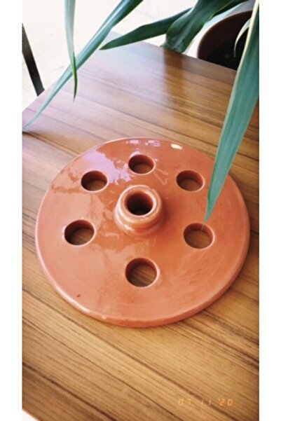 DALĞA Large Size Earth Wrapping Stone 22cm, Perforated Cover, Cream Color