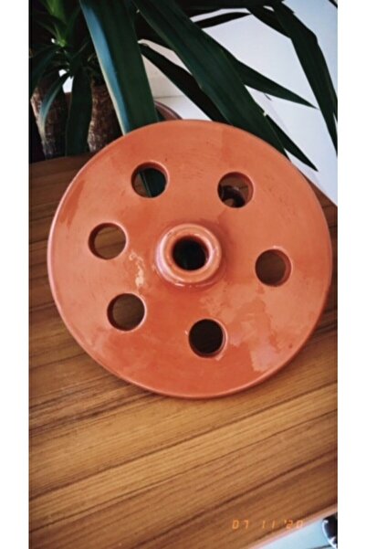 DALĞA Large Size Earth Wrapping Stone 22cm, Perforated Cover, Cream Color