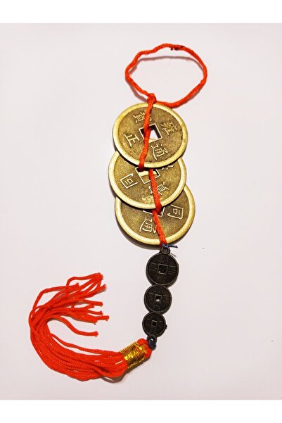 PİRAMİGO Feng Shui Para Mıknatısı Çin Parası - Cennet Dünya Insan Şansı