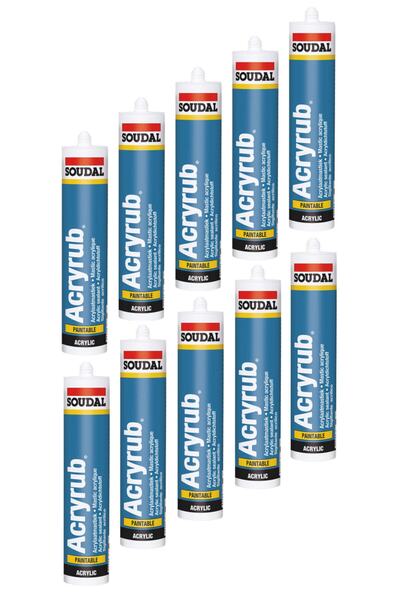 10 Adet Soudal Siyah Mastik Silikonize 500 Gr