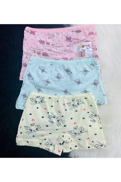 Poli Underwear Girl's 3-Piece Boxer 4