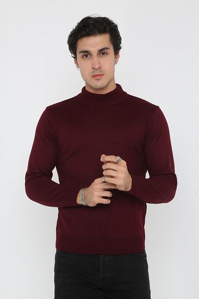 KMKkombin Plus Size Full Turtleneck Men's Sweater