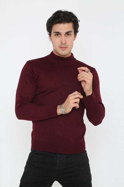KMKkombin Plus Size Full Turtleneck Men's Sweater