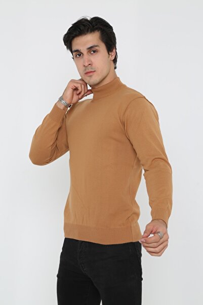 KMKkombin Ανδρικό πουλόβερ με πλήρες λαιμό Plus Size