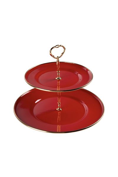 Emsan Troy Enameled Cookie Bowl Red