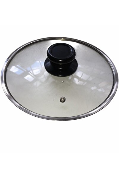 Cem Tencere Tava Sahan Teflon Granit Için Cam Kapak 30 Cm
