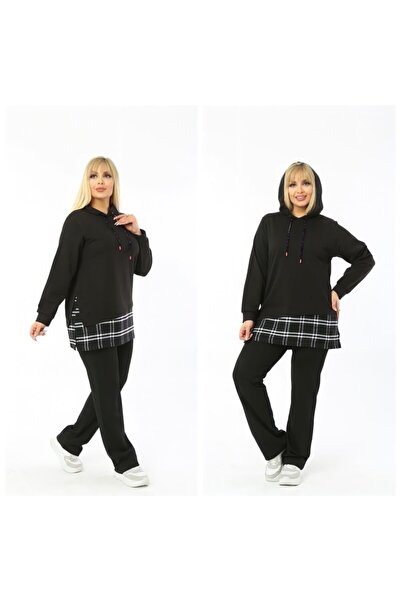 homeboutique Büyük Beden Ekoseli Sweat