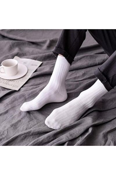 Crazy Socks White Tennis Socks 6 Pieces 40/45 No