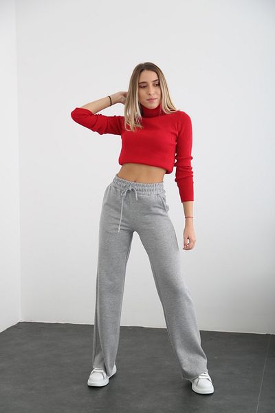 PLA STORE Pantaloni de trening gri pentru damă