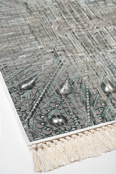 Alanur Home Eko Trend Djt Мийний нековзний підлогу 3-х спальний гарнітур 743 Сучасний синій