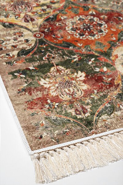 Alanur Home Eco Trend Djt Washable Non-Slip Base 3-Piece Bedroom Set F5030 Vintage Colorful