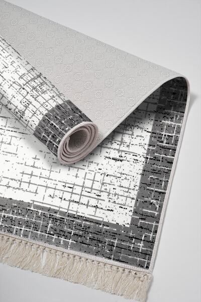 Alanur Home Eko Trend Djt Мийний нековзний підлогу 3-х спальний гарнітур 1665 з бордюром фіолетовий