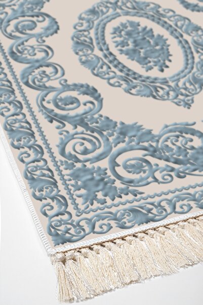 Alanur Home Eko Trend Djt 3-компонентний набір мийних килимків для ванної кімнати з нековзною основою 747 Класичний синій