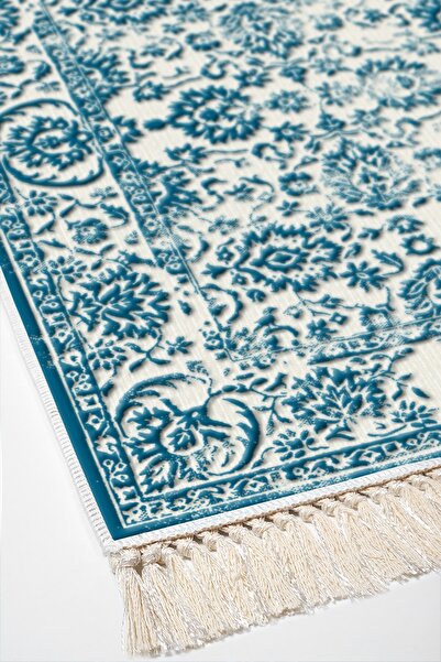 Alanur Home Eko Trend Djt Мийний нековзний піддон 3-х частинний комплект для спальні 744 Vintage Blue