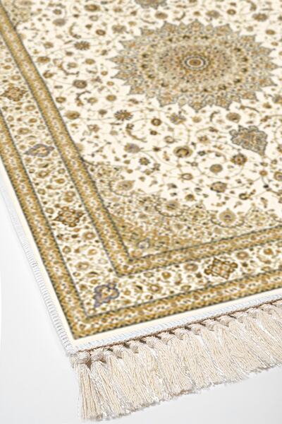 Alanur Home Eco Trend Djt Washable Non-Slip Base 3-Piece Bedroom Set P1360 Ottoman Cream