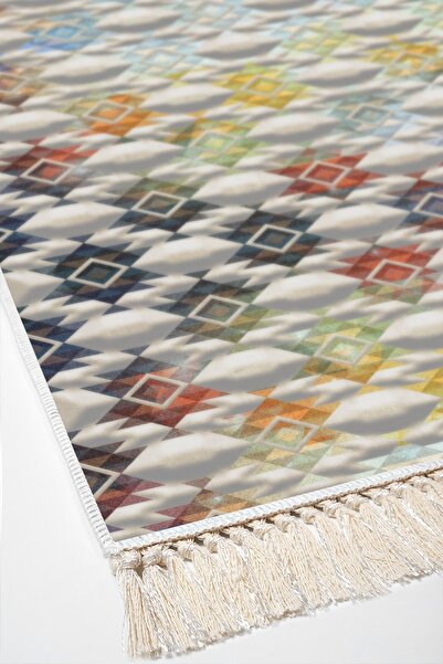 Alanur Home Eco Trend Djt 2 Piece Washable Non-Slip Base Bathroom Mat 763 Modern Colorful (50 X 80 - 40 X 50)