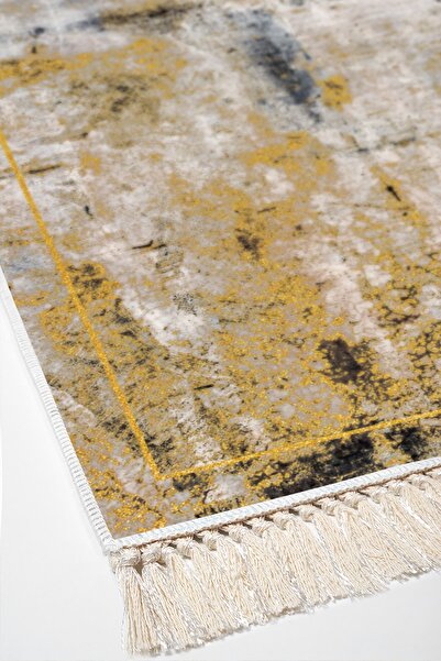 Alanur Home Eko Trend Djt 2 Pack Πλενόμενο Αντιολισθητικό Χαλάκι Μπάνιου M12271 Modern Mustard (50 X 80 - 40 X 50)