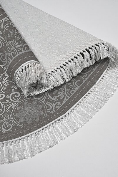 Alanur Home Eko Trend Djt 2 Пральна підлога Овальна килимок для ванної кімнати 1448 Османська срібло (60 X 100 - 50 X 60)