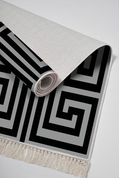 Alanur Home Eko Trend Djt - 2-комплектний мийний килимок для ванної кімнати з нековзною основою, 768 Modern Grey (50x80/40x50)