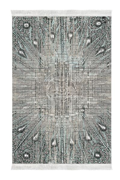 Alanur Home Eko Trend Djt 2 Πλενόμενη αντιολισθητική βάση μπάνιου 743 Μοντέρνο Μπλε (60 X 100 - 50 X 60)