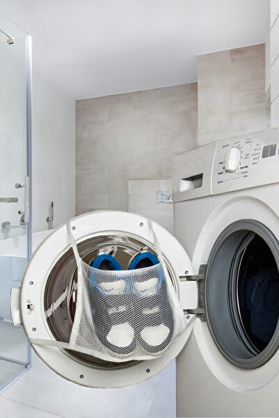 wise tree Ayakkabı Yıkama Filesi Kapak Bağlamalı Çamaşır Ayakkabı Filesi