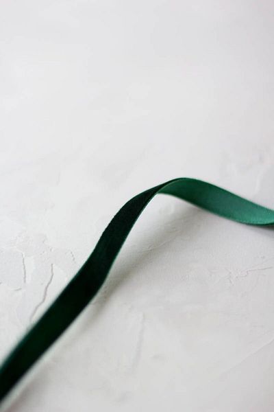 E Elmas Σκούρο πράσινο βελούδινο κορδέλα (1CM - 5M)
