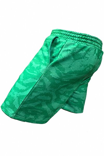 Fs Men's Green Camouflage Printed Fitness Shorts