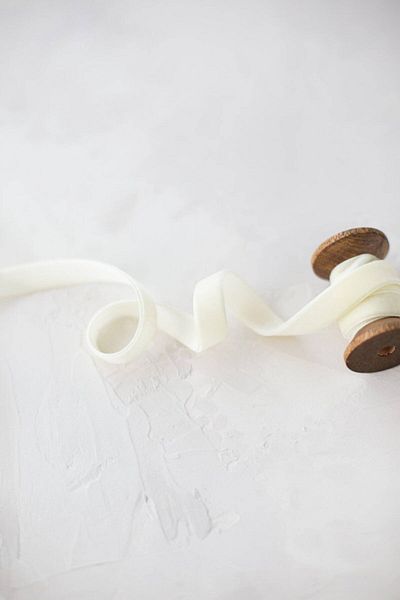 E Elmas Κρεμ βελούδινη κορδέλα (1CM - 5M)