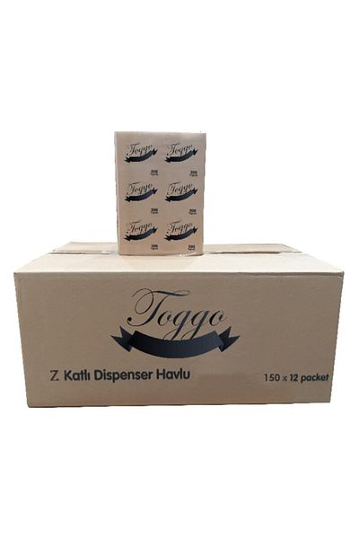 Toggo Z Fold Paper Towel 150x12 Pieces Dispenser Z Fold Towel