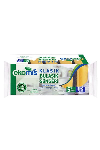 Ekomis Classic Green Sponge Corrugated 5-Piece
