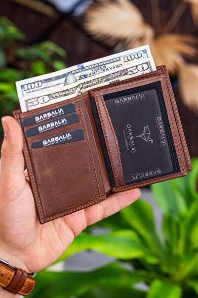Garbalia Πορτοφόλι για κάρτα Gomez Crazy Leather Brown