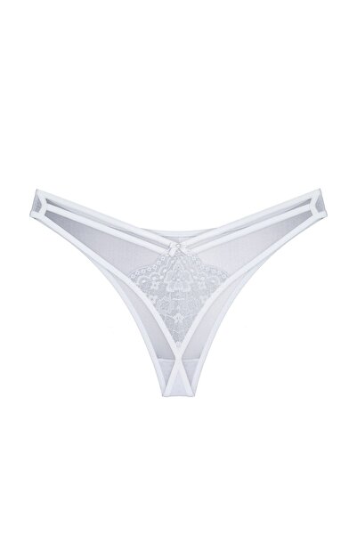 Zena Білі трусики з мереживною обробкою спереду та білою мереживною обробкою ззаду