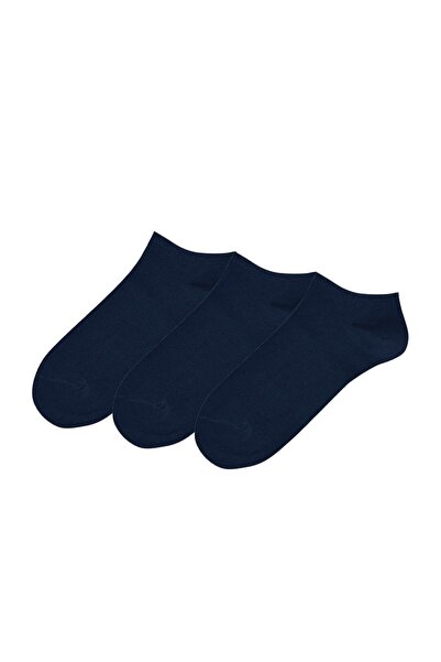 John Frank Men's Navy Blue Triple Short Socks