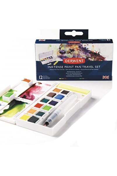 Derwent Inktense Mürekkep Etkili Sulu Boya Seti 12 Renk