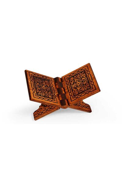 KONYA AHŞAP RAHLE Yakmalı Ahşap Rahle (mini Boy - 35 Cm)