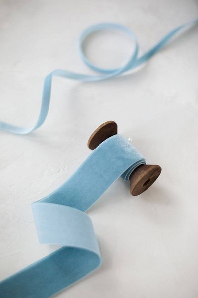 E Elmas Βελούδινη κορδέλα Baby Blue (2CM - 5M)