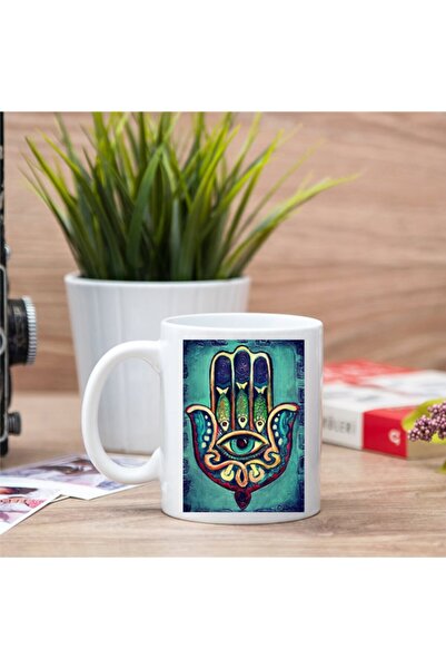 sıradışıhediyem كوب بطبعة يد فاطمة