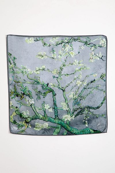 Lila Rosa Van Gogh Patterned Bandana Scarf