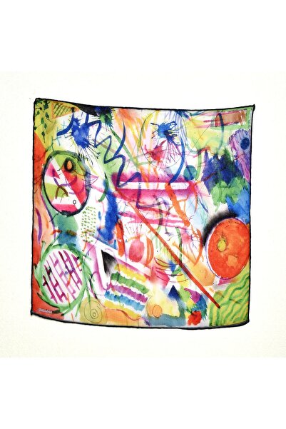 Lila Rosa وشاح باندانا منقوش من Vasili Kandinski