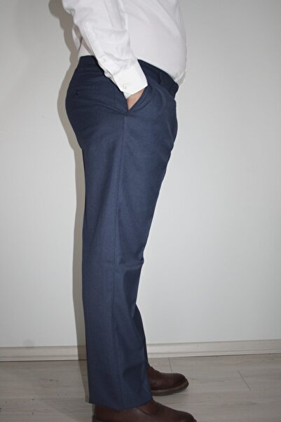 Jack Paul Erkek Mavi Geniş Kesim Tek Pileli Kumaş Pantolon