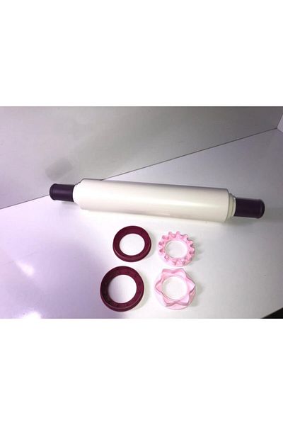 Tupperware Purple Cookie Mat and Roller Set