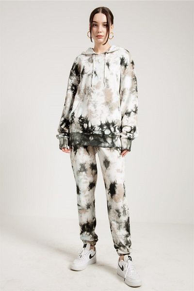 JAHR MARC Γκρι Tie Dye Washed Oversize Jogger