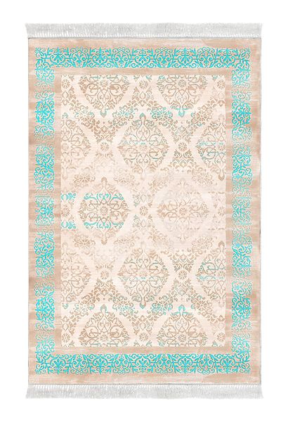 Alanur Home Eko Trend Djt 3-Pece Washable Non-Slip Σετ πατάκι μπάνιου 1376 Classic Turquoise