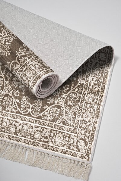 Alanur Home Eco Trend Djt 2 Piece Washable Non-Slip Base Bathroom Mat 762 Ottoman Mink 60 X 100 - 50 X 60