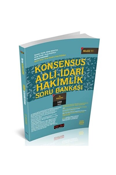 Savaş Yayınevi Konsensus Adli Idari Hakimlik Iş Hukuku Soru Bankası Kasım 2019